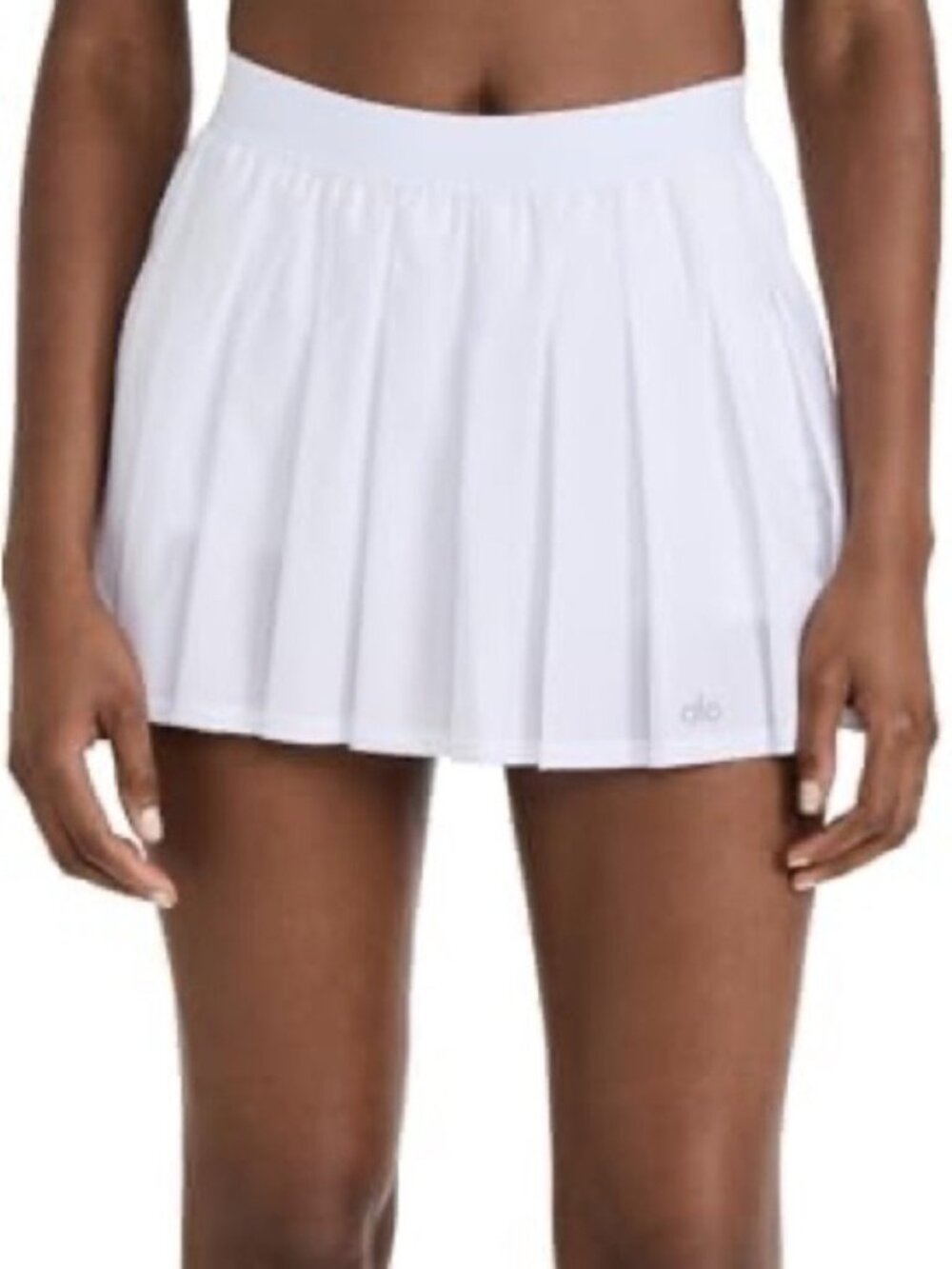 ALO Yoga White Pleated Skater Skirt Size XS
